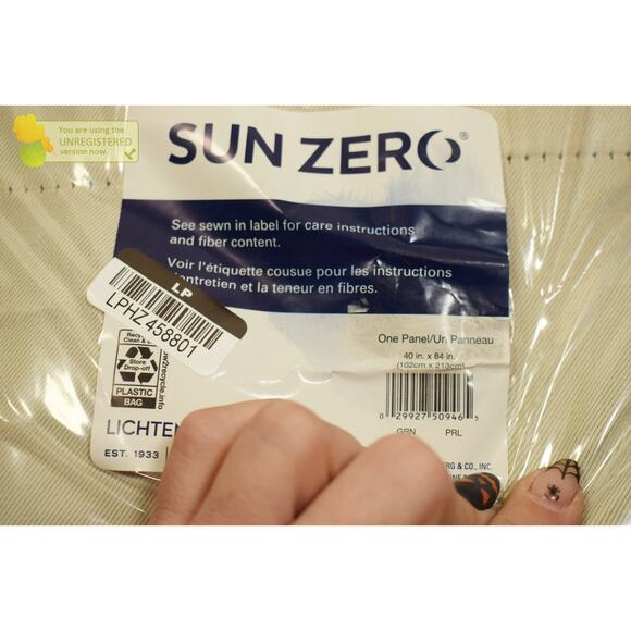 Sun Zero 40x84" Blackout Kenneth Energy Saving Grommet Curtain Panel Cream* - Picture 3 of 6